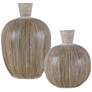 Uttermost Islander Whitewashed Decorative Vases Set of 2