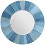 Uttermost Isle Seagrass and Blue 42" Round Mirror