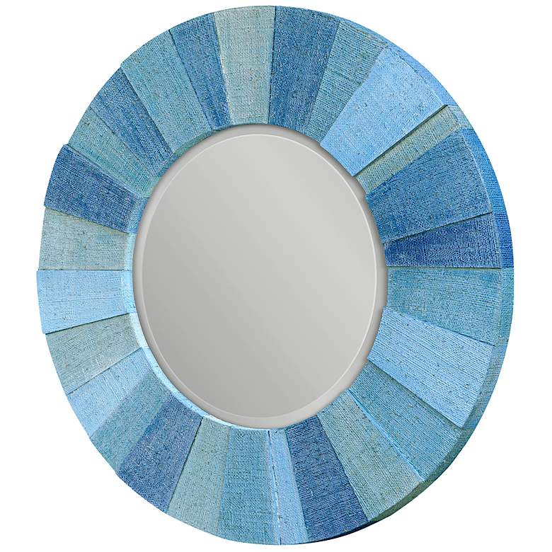 Image 6 Uttermost Isle Seagrass and Blue 42 inch Round Mirror more views