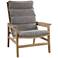 Uttermost Isola Charcoal Gray Fabric and Wood Accent Chair