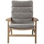Uttermost Isola Charcoal Gray Fabric and Wood Accent Chair