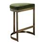 2_Uttermost Ivanna 26" High Brass and Moss Green Counter Stool