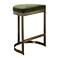Uttermost Ivanna 26" High Brass and Moss Green Counter Stool