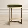 1_Uttermost Ivanna 26" High Brass and Moss Green Counter Stool