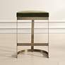 3_Uttermost Ivanna 26" High Brass and Moss Green Counter Stool more views