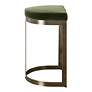 4_Uttermost Ivanna 26" High Brass and Moss Green Counter Stool more views