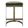5_Uttermost Ivanna 26" High Brass and Moss Green Counter Stool more views