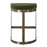 6_Uttermost Ivanna 26" High Brass and Moss Green Counter Stool more views