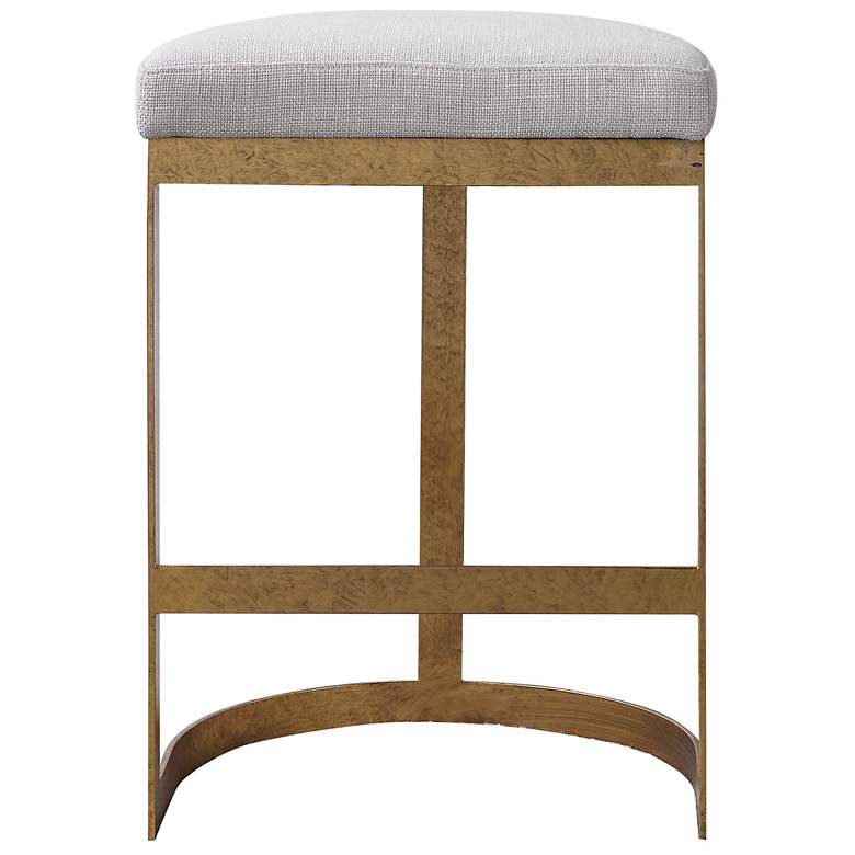 Image 2 Uttermost Ivanna 26" High Half-Round Modern Gold Counter Stool