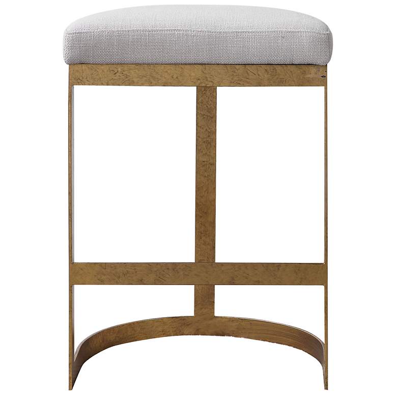 Image 2 Uttermost Ivanna 26 inch High Half-Round Modern Gold Counter Stool