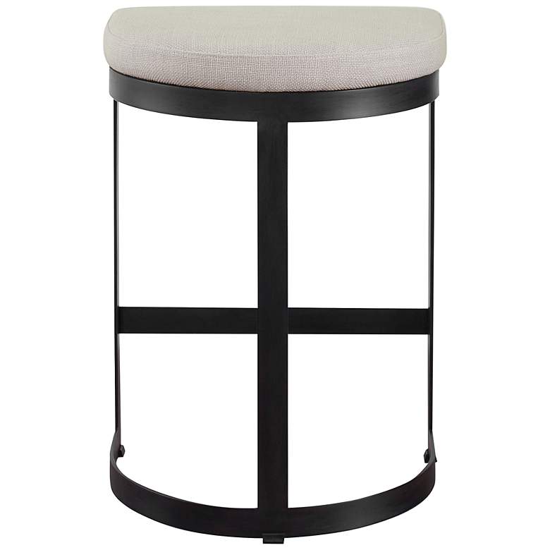 Image 1 Uttermost Ivanna 26 inch Off-White Linen Counter Stool