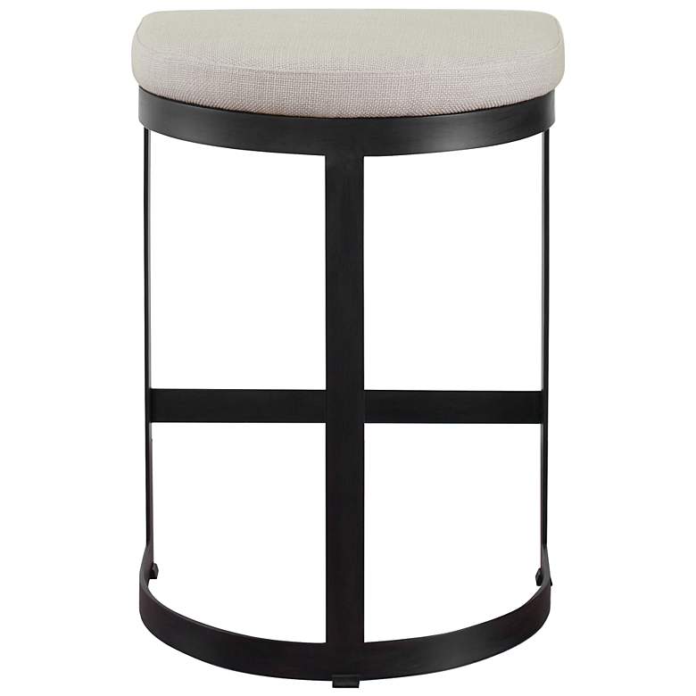 Image 2 Uttermost Ivanna 26" Off-White Linen Counter Stool