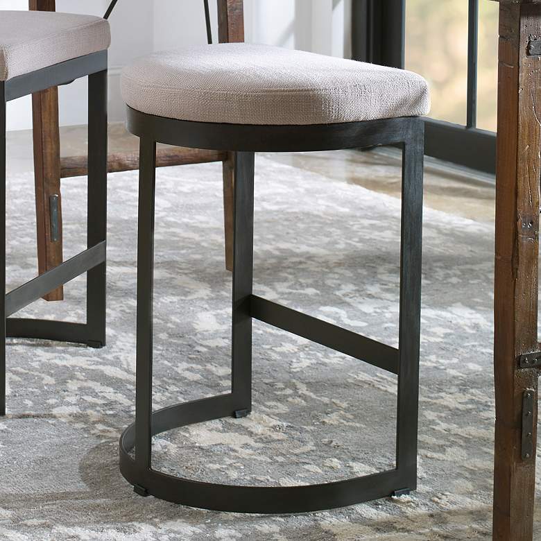 Image 1 Uttermost Ivanna 26" Off-White Linen Counter Stool
