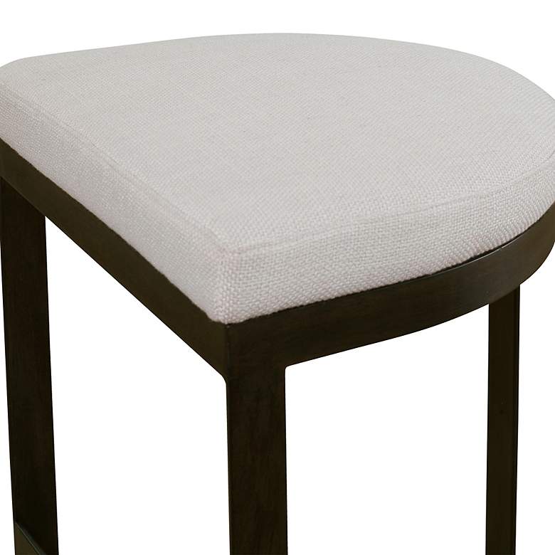 Image 5 Uttermost Ivanna 26" Off-White Linen Counter Stool more views