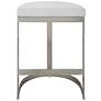 2_Uttermost Ivanna 26" Silver and White Linen Counter Stool