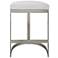 Uttermost Ivanna 26" Silver and White Linen Counter Stool