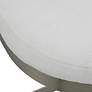5_Uttermost Ivanna 26" Silver and White Linen Counter Stool more views