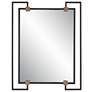 Uttermost Ivey 32.5" x 42" Black Iron Rectangle Mirror