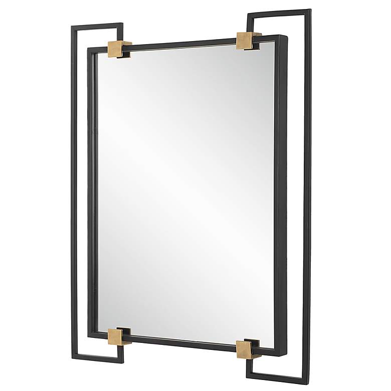 Image 4 Uttermost Ivey Black 32 1/2" x 42" Rectangular Wall Mirror more views