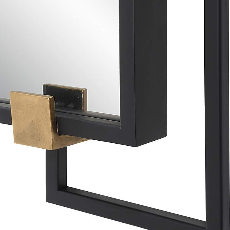 Image 5 Uttermost Ivey Black 32 1/2" x 42" Rectangular Wall Mirror more views