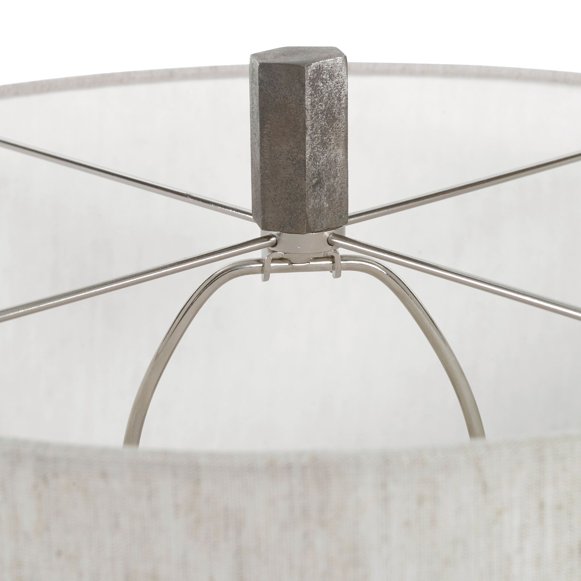 Image 7 Uttermost Ivor 62" Raw Steel Metal Stem Modern Floor Lamp more views