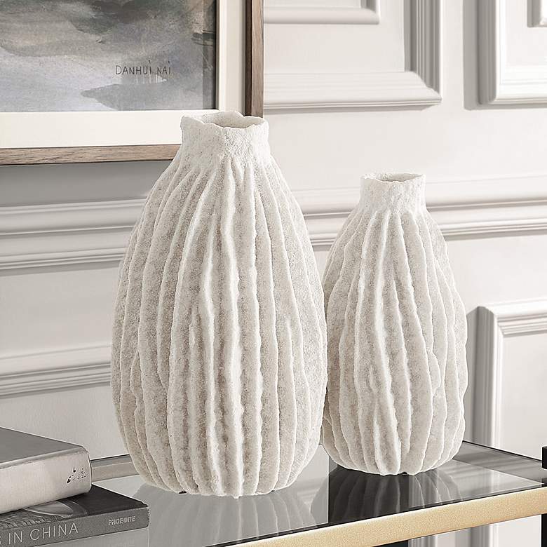 Image 1 Uttermost Ivory Ridge Set of 2 Vases