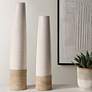 1_Uttermost Ivory Sands 23" High White Ceramic Vases Set of 2