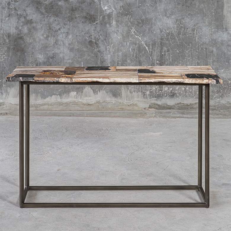 Uttermost Iya 48&quot; Wide Bronze Rectangular Console Table