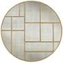 2_Uttermost Iyengar 35" Geometric Antique Gold Round Wall Mirror