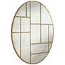 5_Uttermost Iyengar 35" Geometric Antique Gold Round Wall Mirror more views
