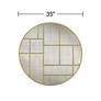 7_Uttermost Iyengar 35" Geometric Antique Gold Round Wall Mirror more views