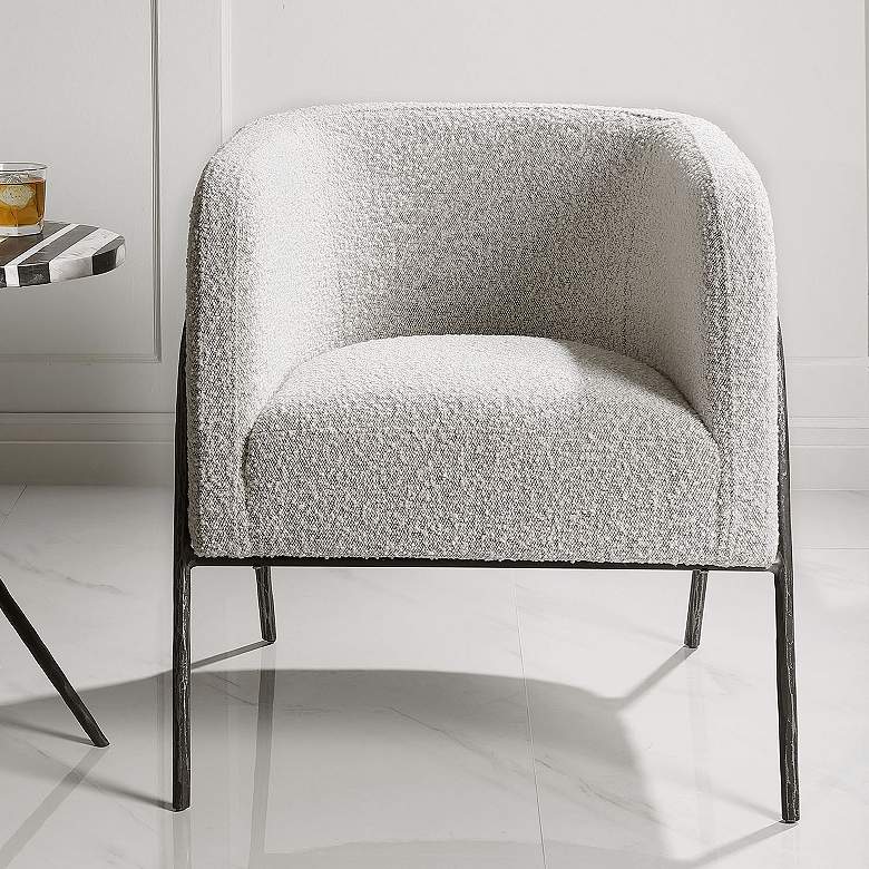 Image 2 Uttermost Jacobsen Ivory and Warm Gray Accent Chair