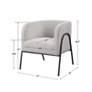 Uttermost Jacobsen Ivory and Warm Gray Accent Chair in scene