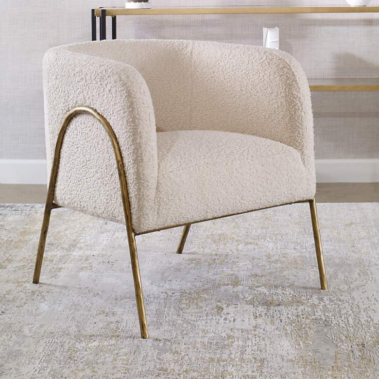 Image 1 Uttermost Jacobsen Natural Shearling Accent Chair