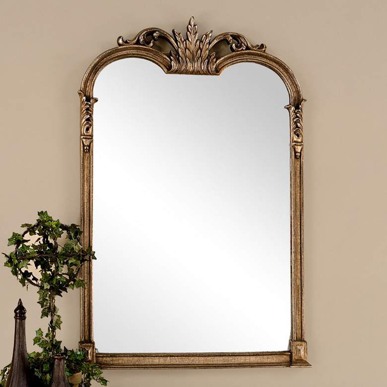 Uttermost Jacqueline 42&quot; High Silver Wall Mirror