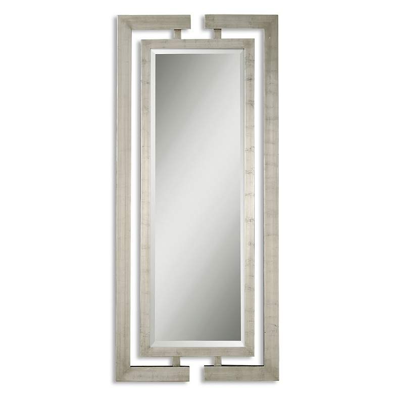 Image 3 Uttermost Jamal 76" x 34" Silver Lead Finish Large Wall Mirror