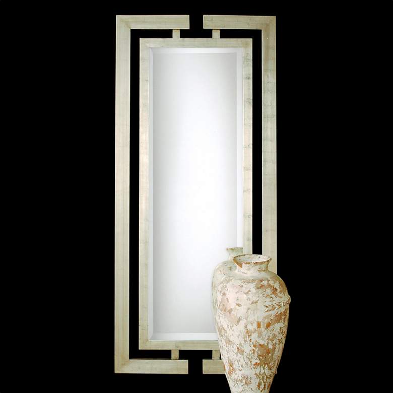 Image 2 Uttermost Jamal 76" x 34" Silver Lead Finish Large Wall Mirror