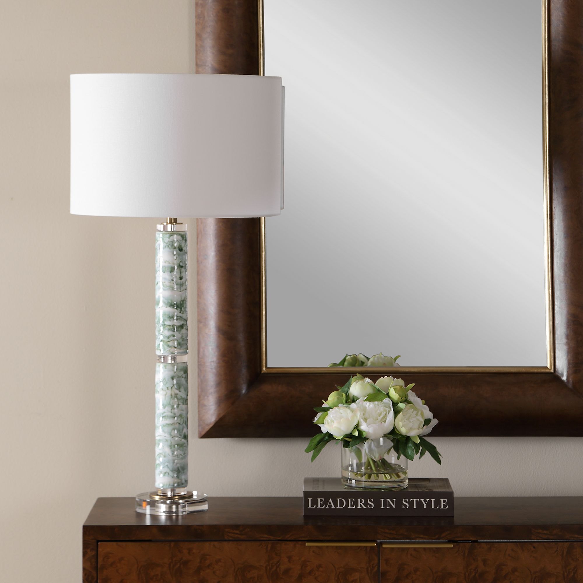 Image 3 Uttermost Jameis 31" Blue Green Ceramic Table Lamp more views