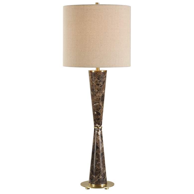 Image 1 Uttermost Jameson 38 1/2" Brown Marble Table Lamp