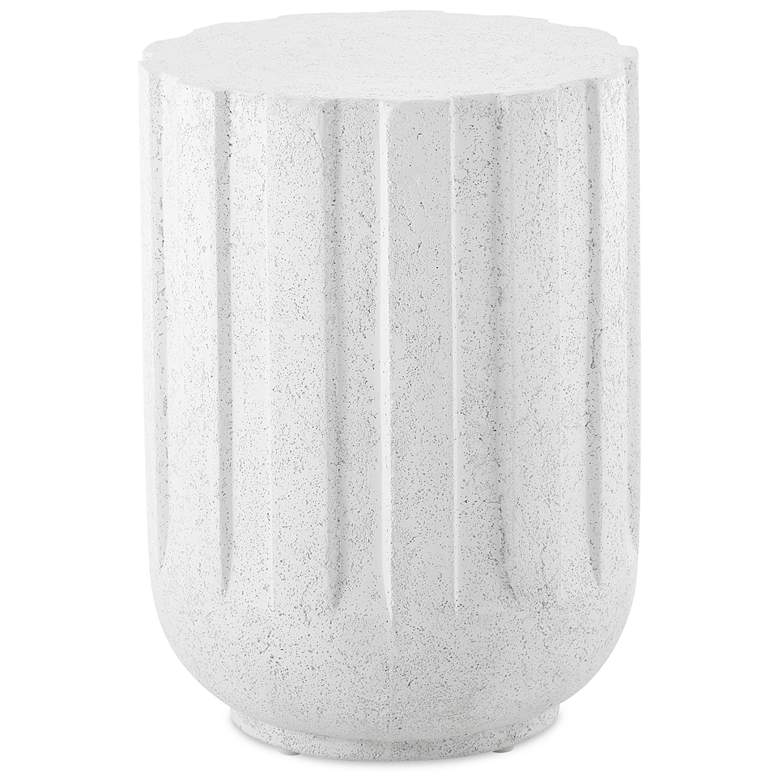 Image 2 Uttermost Jane 22" H White GRC Outdoor Accent Table