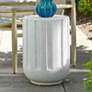 1_Uttermost Jane 22" H White GRC Outdoor Accent Table