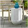 3_Uttermost Jane 22" H White GRC Outdoor Accent Table more views