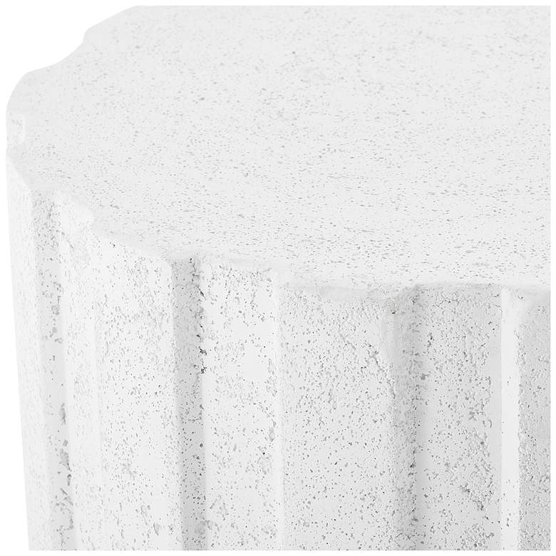 Image 4 Uttermost Jane 22" H White GRC Outdoor Accent Table more views