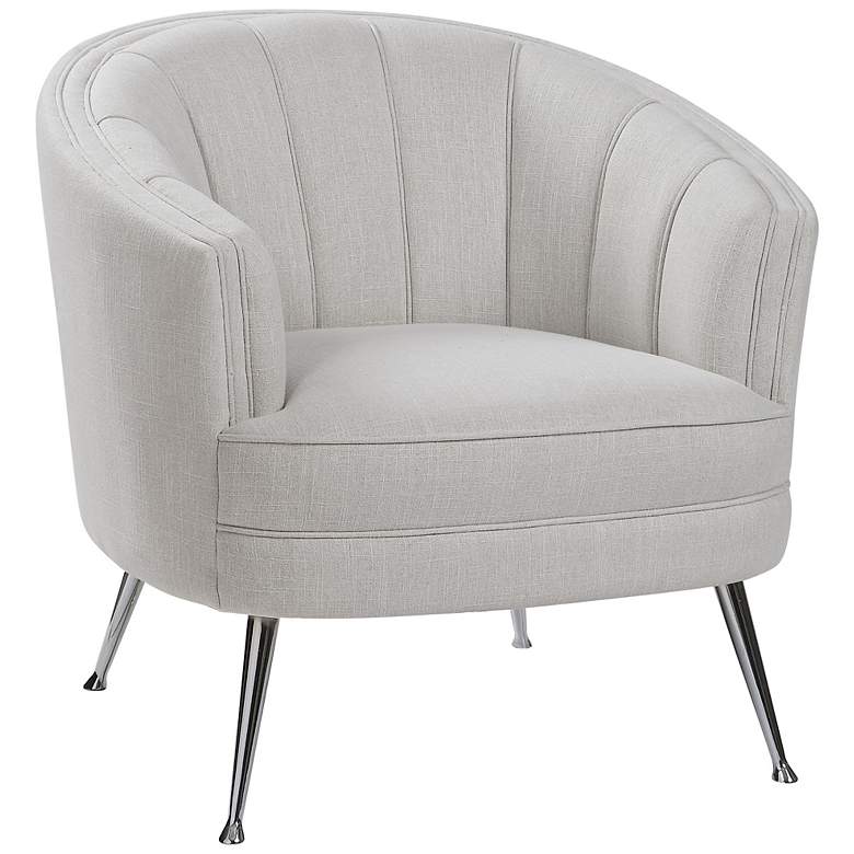 Image 2 Uttermost Janie 31" Wide Light Gray Fabric Modern Accent Chair