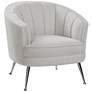 2_Uttermost Janie 31" Wide Light Gray Fabric Modern Accent Chair