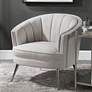 1_Uttermost Janie 31" Wide Light Gray Fabric Modern Accent Chair