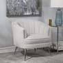 5_Uttermost Janie 31" Wide Light Gray Fabric Modern Accent Chair more views