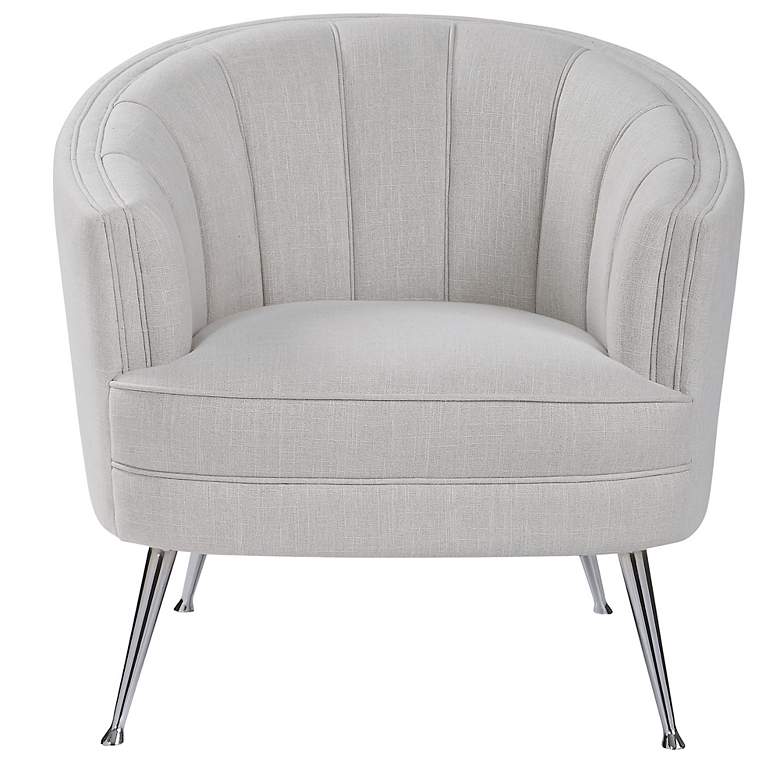 Image 6 Uttermost Janie 31" Wide Light Gray Fabric Modern Accent Chair more views