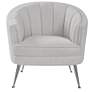 6_Uttermost Janie 31" Wide Light Gray Fabric Modern Accent Chair more views