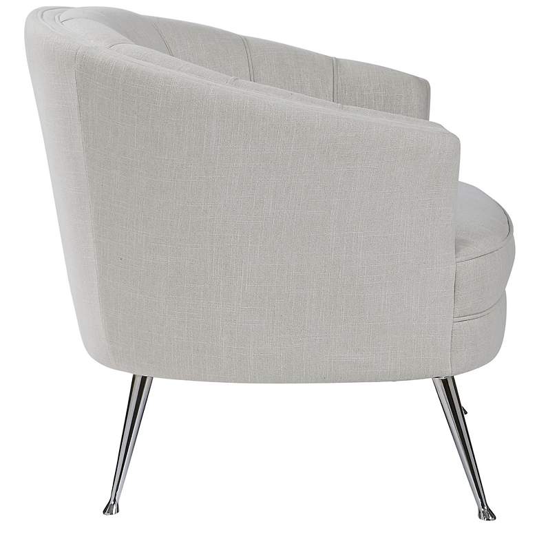 Image 7 Uttermost Janie 31" Wide Light Gray Fabric Modern Accent Chair more views